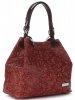 Bőr táska shopper bag Vittoria Gotti bordó V80049
